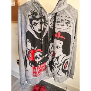 Disney women's hooded zip sweatshirt Size 2xl Snow White Magic Mirror evil queen
